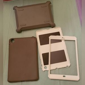 iPad mini 1/2/3 Otterbox hard shell case silcone screen protector stand SET gray